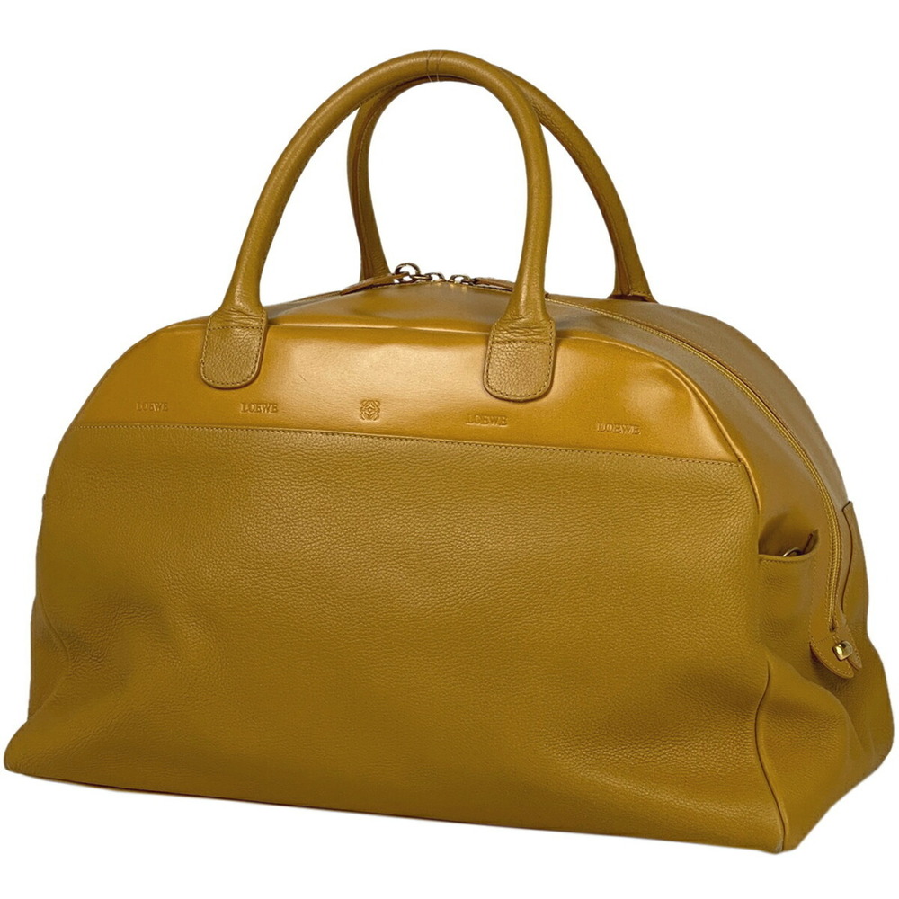 Loewe logo Boston bag shoulder handbag leather yellow